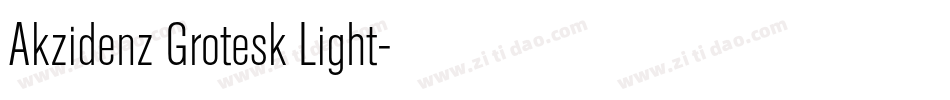 Akzidenz Grotesk Light字体转换
